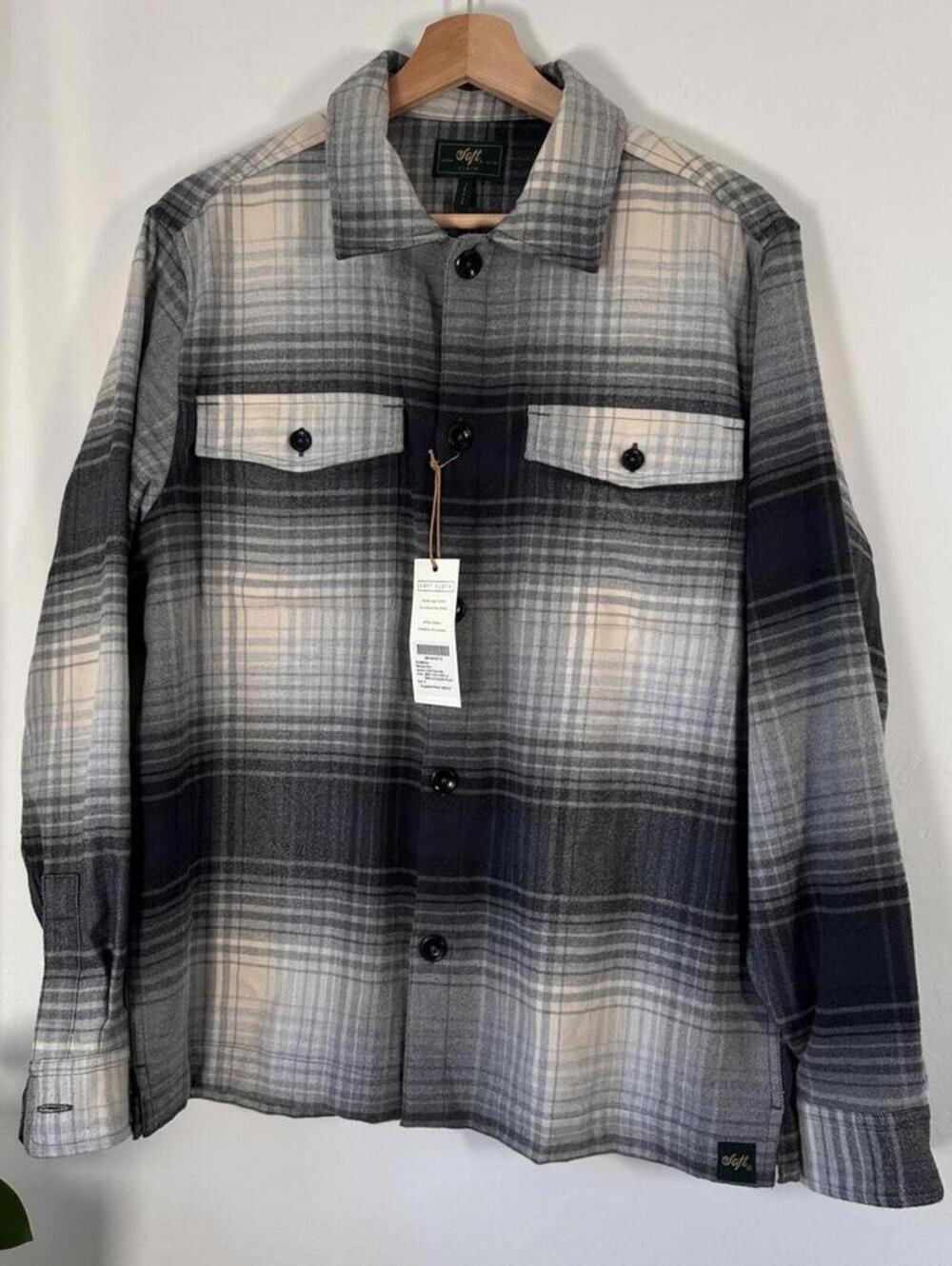 Soft Cloth Melrose Shirt Jac in Soft Flannella Heather Shirt S NWT